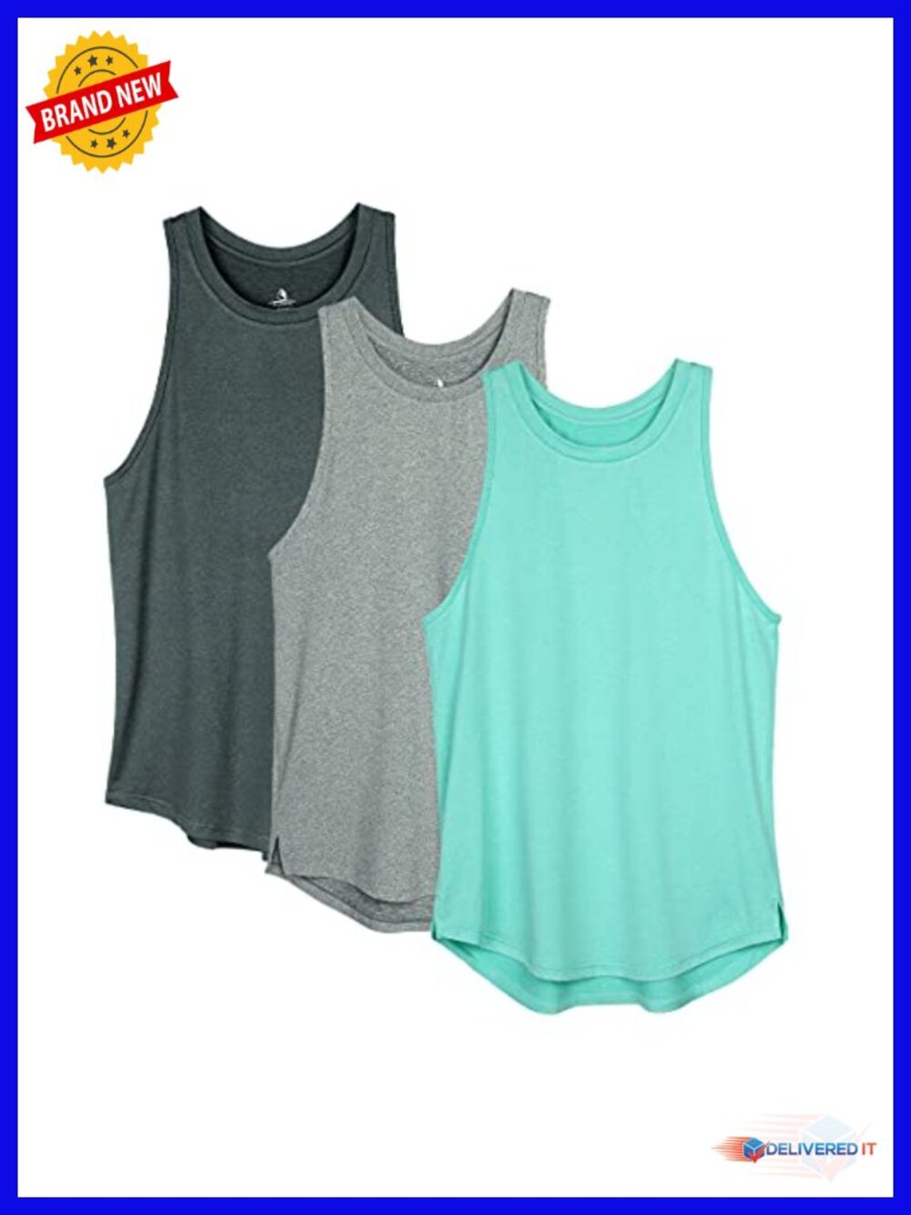 3 Pack Racerback Workout Tank Tops Athletic Yoga Tops Running Gym Shirts